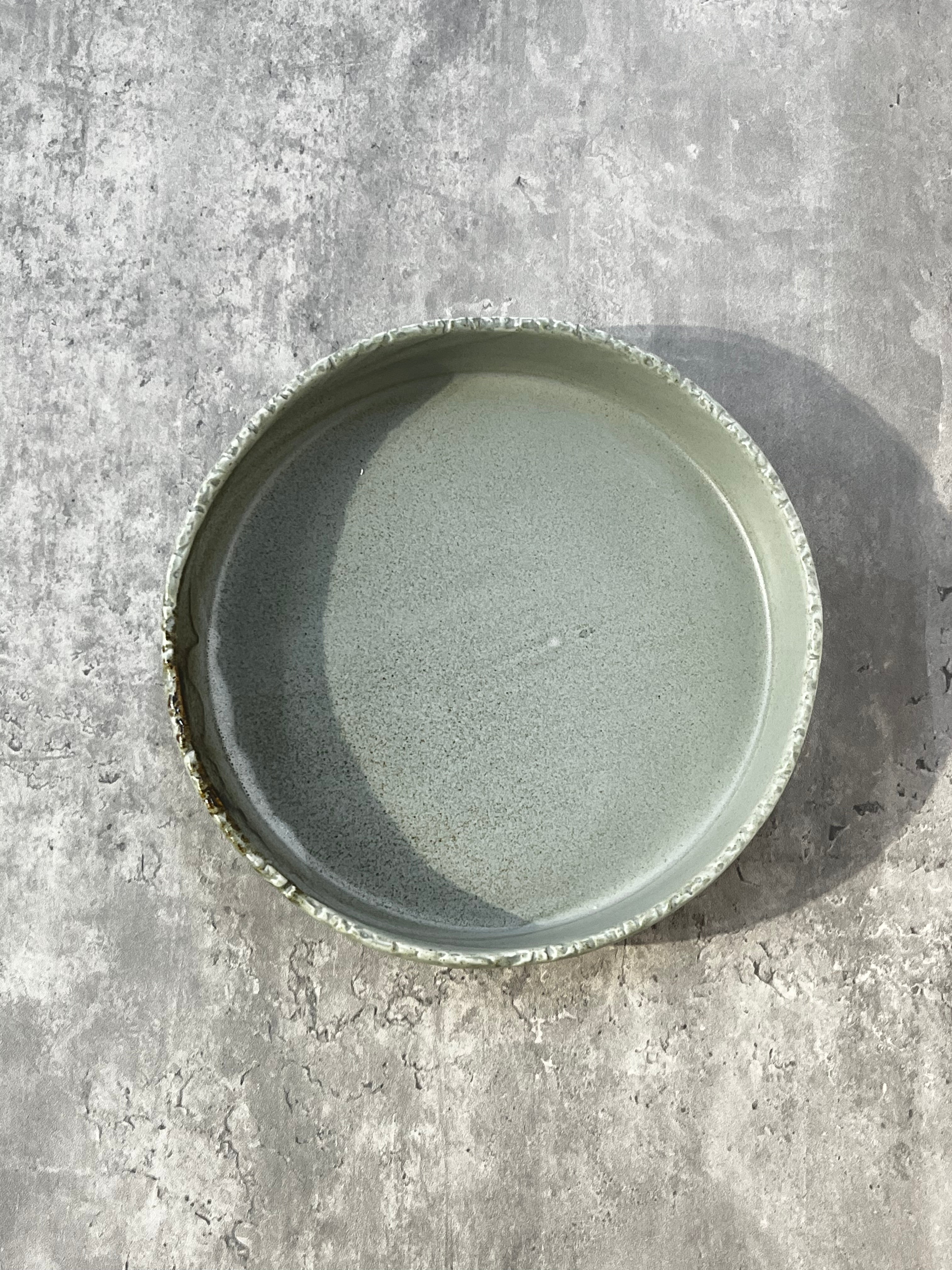 Ash Deep Plate High Rim 8"