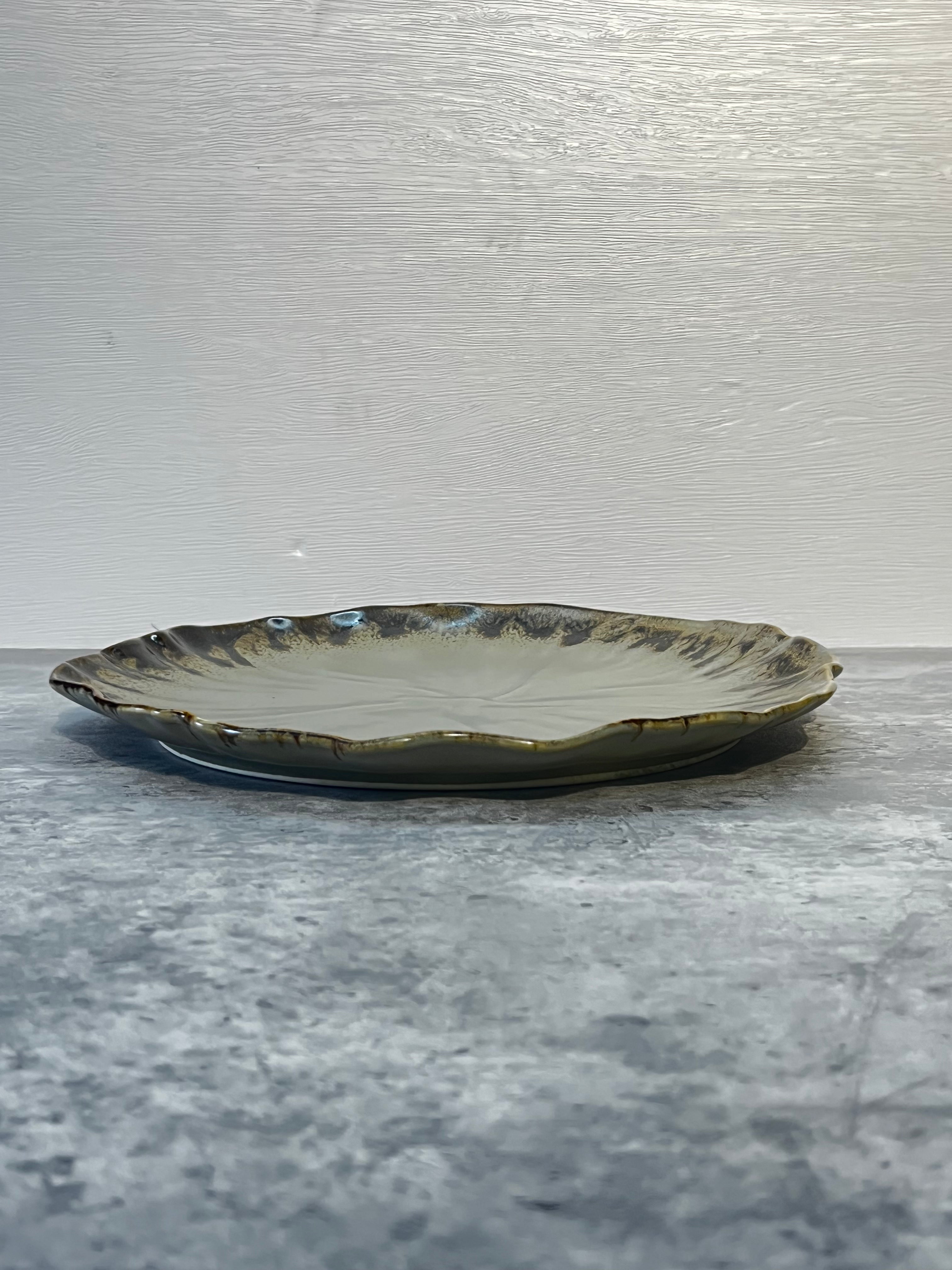Autumn Lotus Leaf Plate 10"