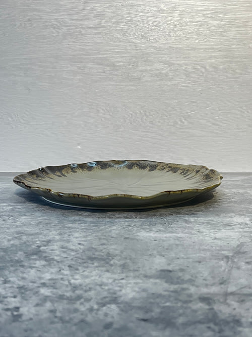 Autumn Lotus Leaf Plate 10"