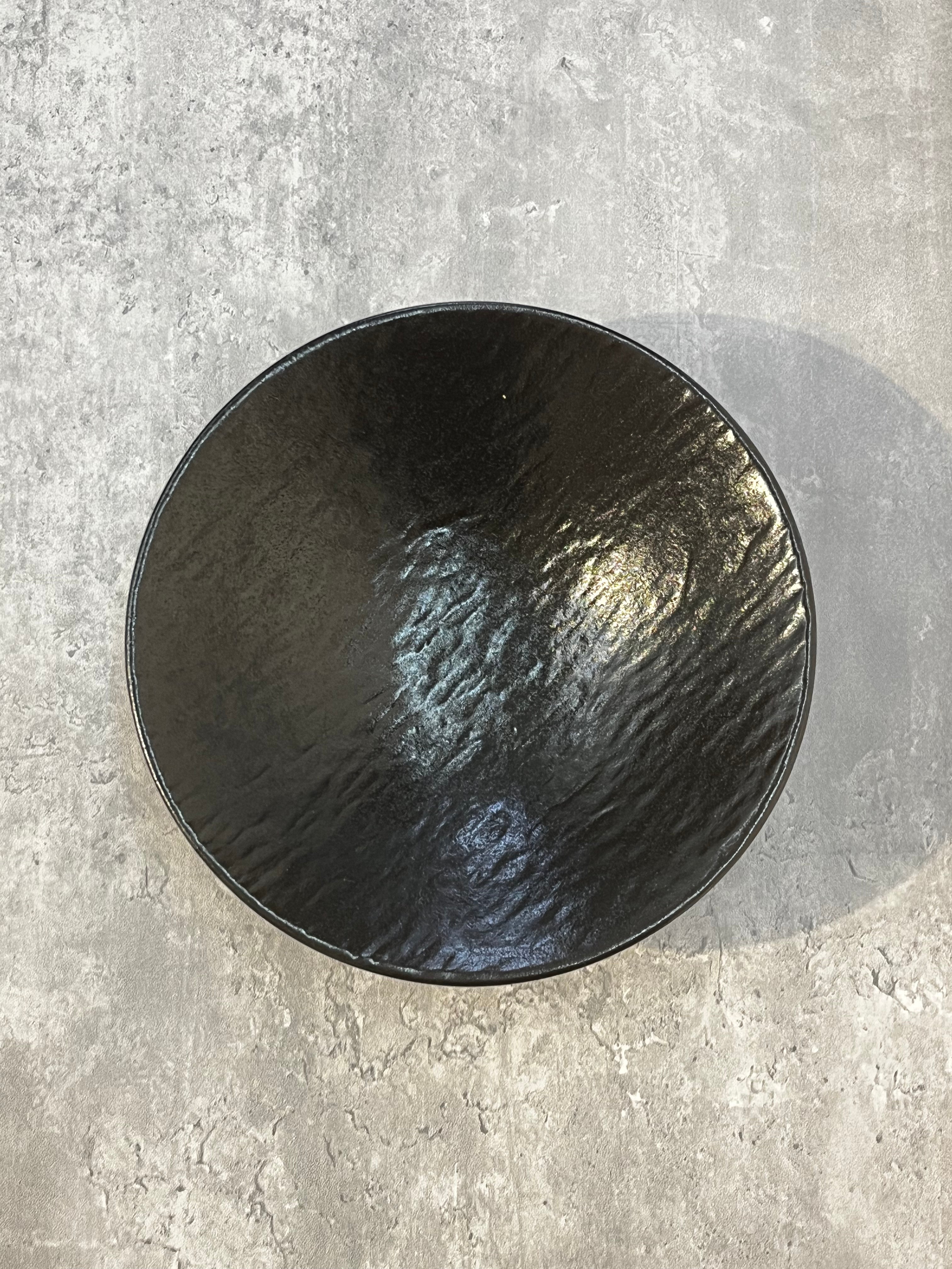 Caviar Wide Bowl Black 7"