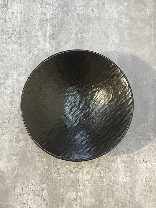 Caviar Wide Bowl Black 7"