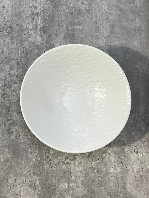 Caviar Wide Bowl White 7"